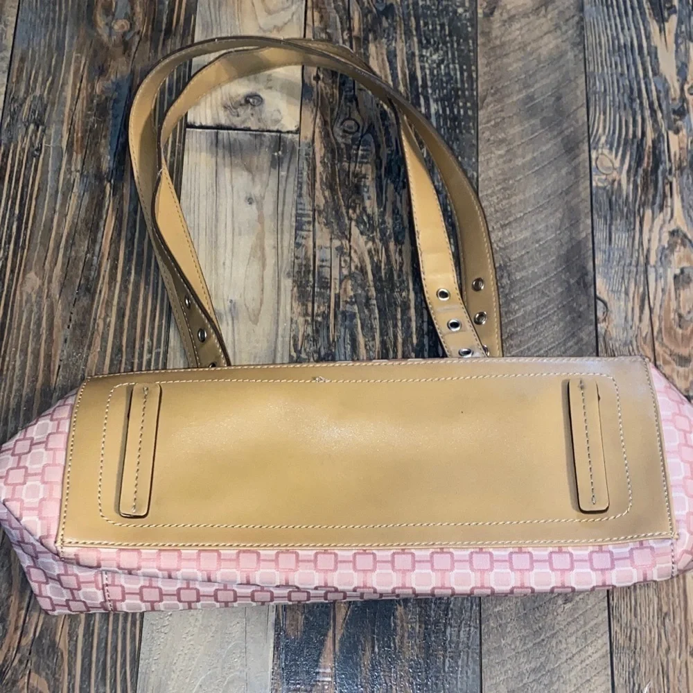 Nine West Pink and Tan Shoulder Bag